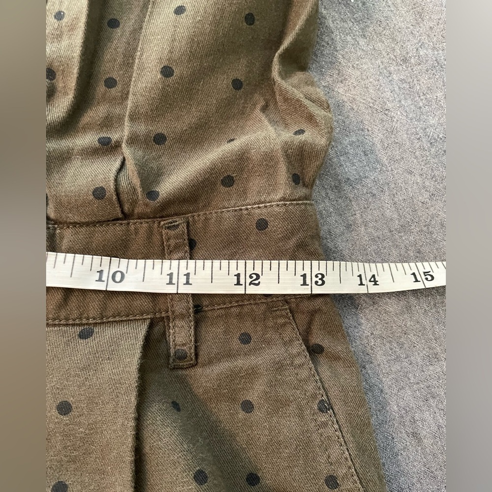 Madewell Olive Polka Dot Coastal Jumpsuit XS - Picture 10 of 11